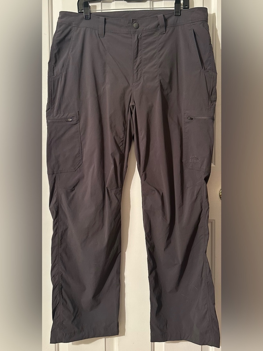 LL BEAN Men 36x30 Gorpcore Gray Hiking Outdoor Nylon Stretch Utility Activewear